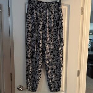 SO Black & White Floral Track Pants